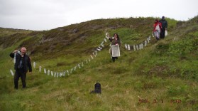 help carrying my bottle assembled  bottle lines back to the beach