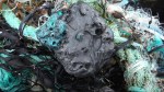 Burn beach melted rope