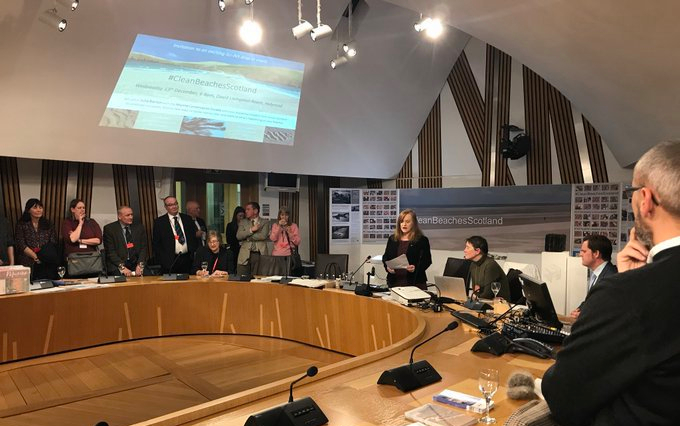 #CleanBeachesScotland event. Scottish Parliament 13.12.18